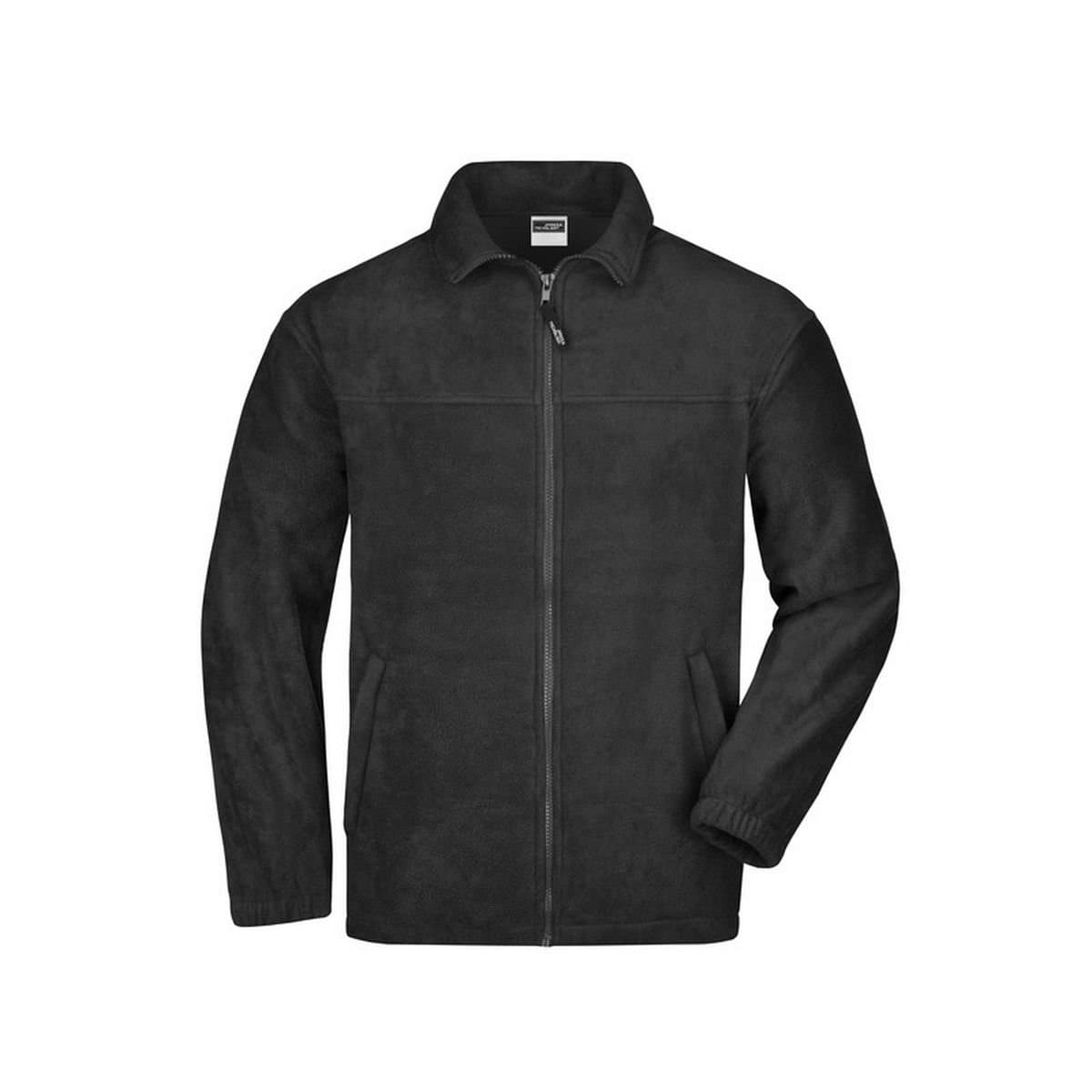 James and Nicholson James and Nicholson Men's Full Zip Fleece Jacket in Black