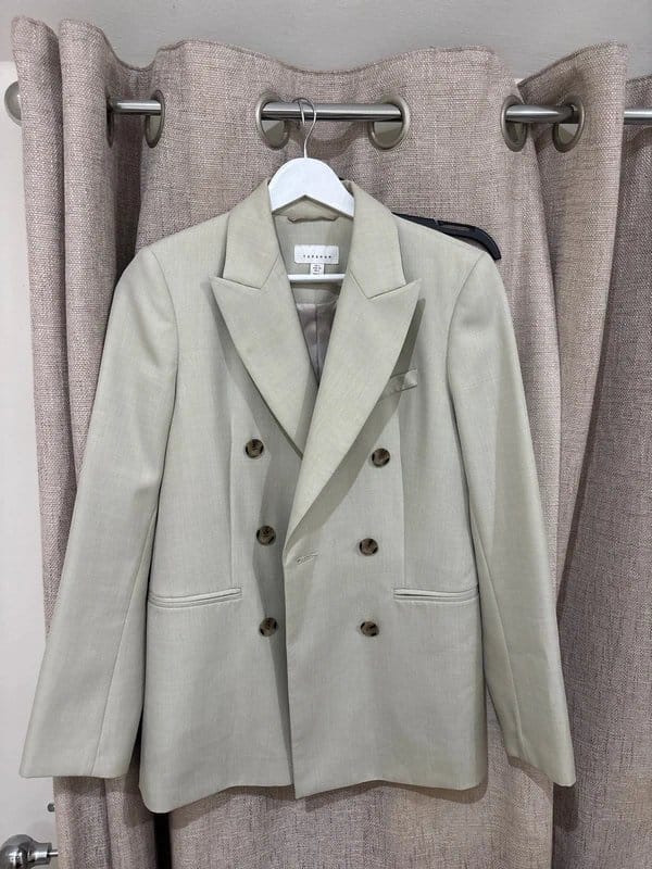 Topshop Cream Oversized Women's Blazer
