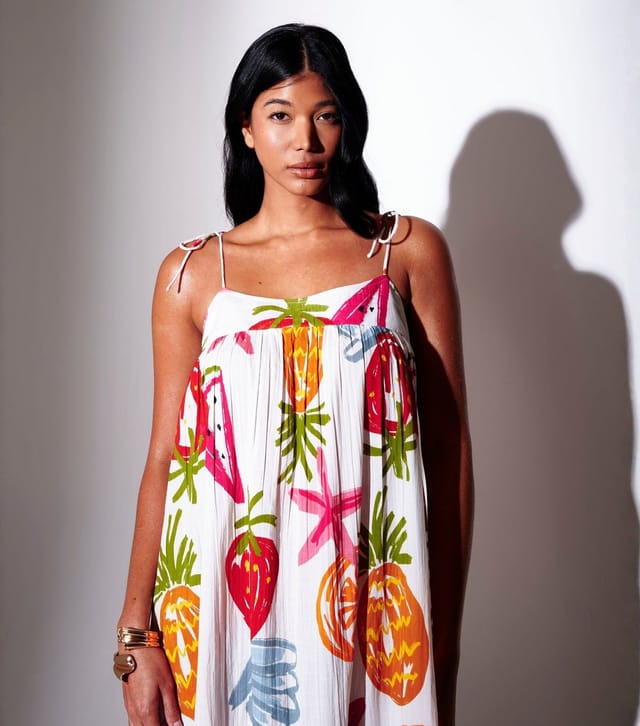 South Beach Women's Multicoloured Fruit Print Strappy Maxi Dress South Beach New Look - 2