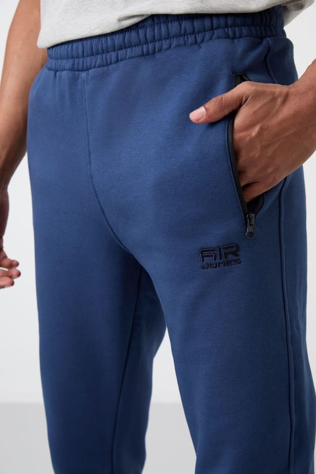 Tommy Life Tommy Life Men's Regular Fit Fleece Sweatpants in Blue - 3