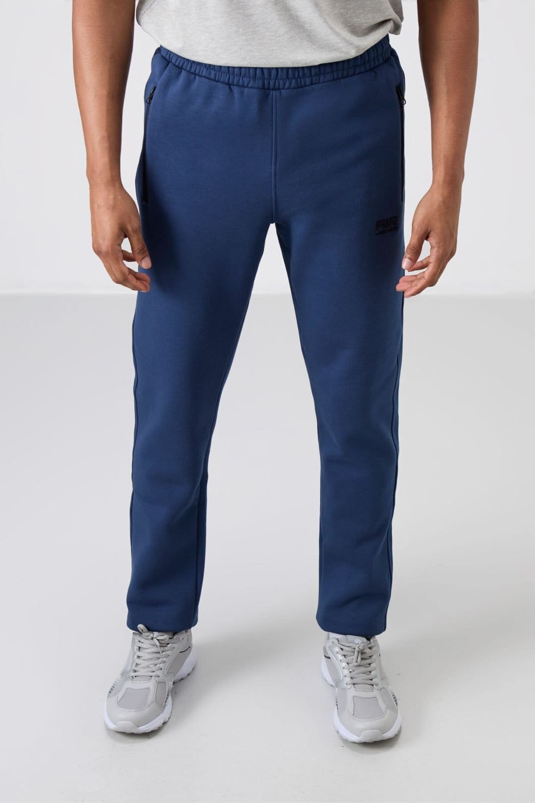 Tommy Life Tommy Life Men's Regular Fit Fleece Sweatpants in Blue - 4