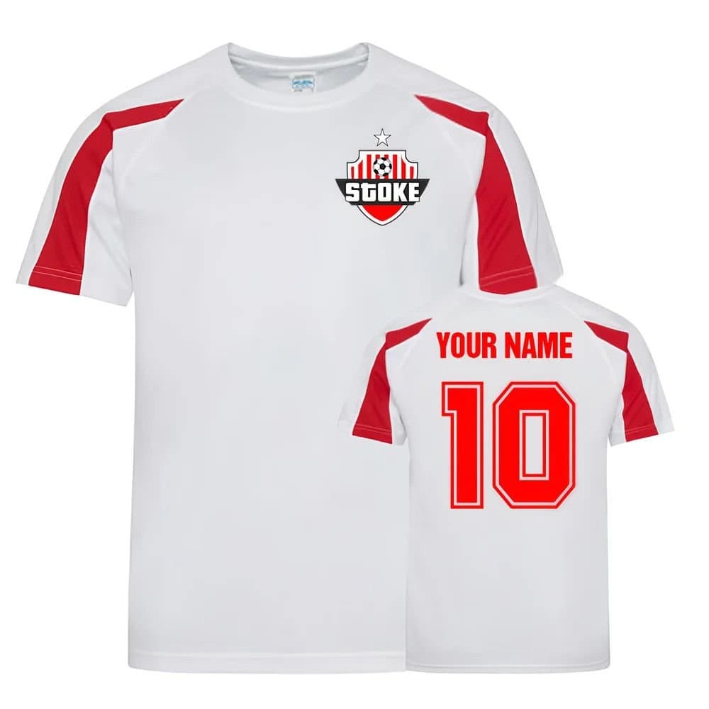Stoke City FC Stoke City FC Men's Mens Your Name City Sports Training Jersey White