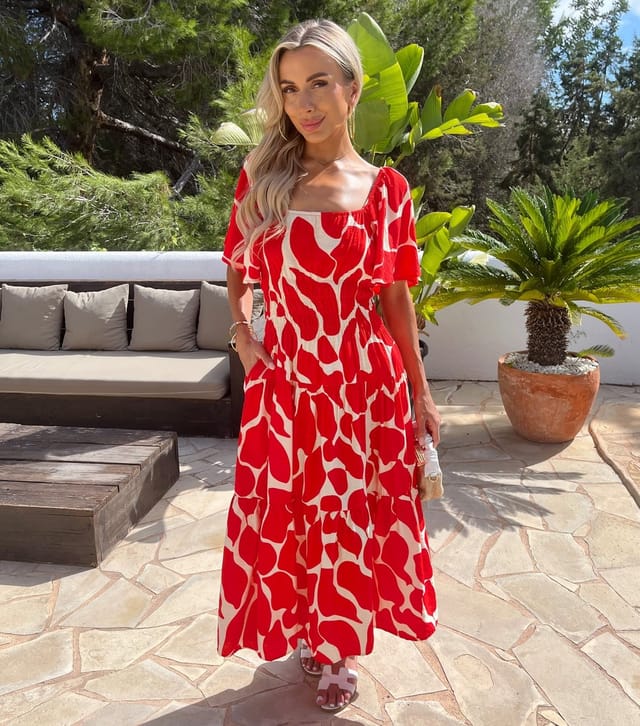 AX Paris Women's Red Shirred Waist Smock Midi Dress AX Paris New Look - 2