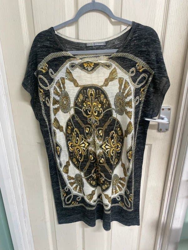 Marks & Spencer M&S Woman’s Baroque Print Top -Size 14 -