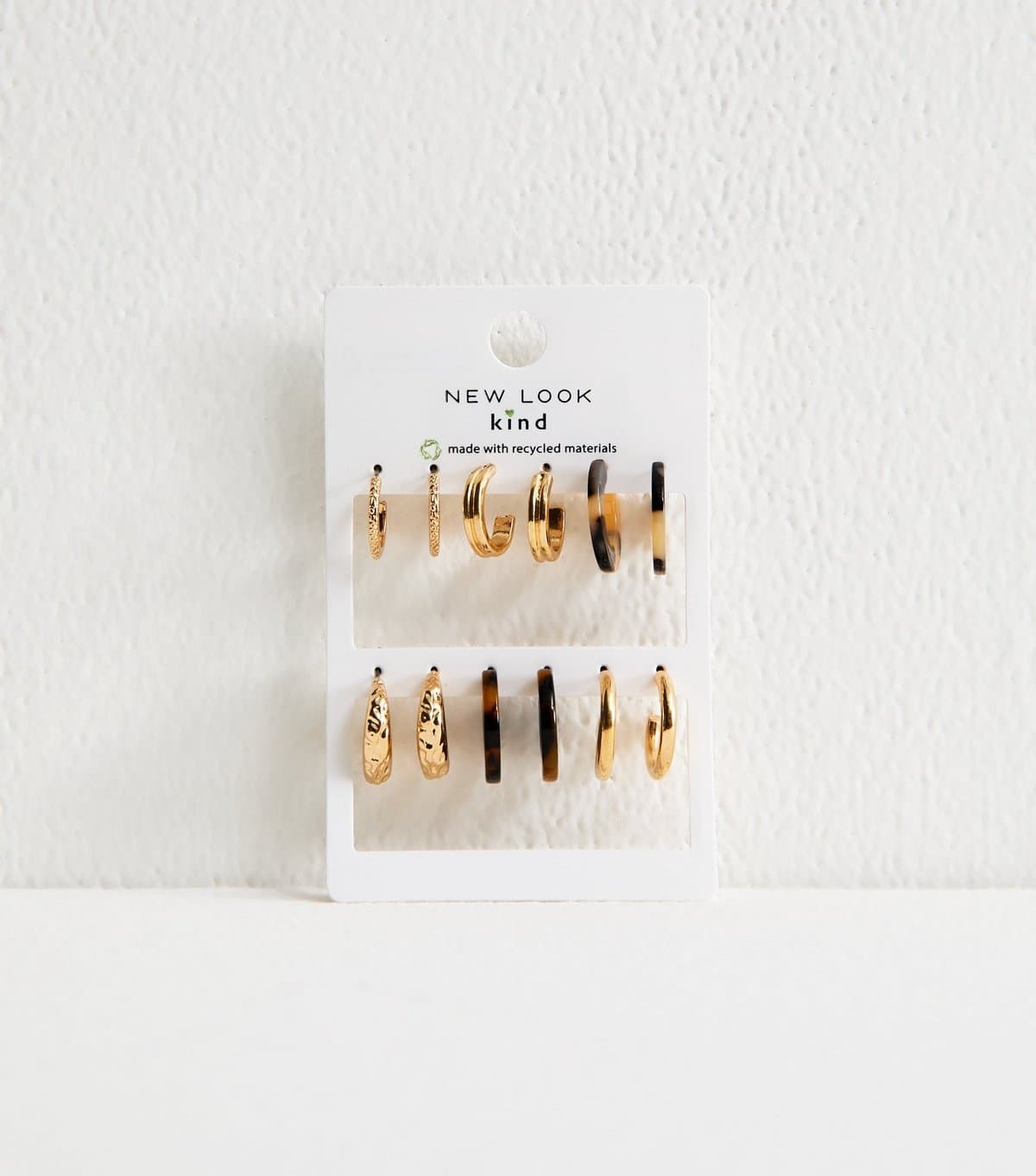 New Look Pack of 6 Gold Tone Mini Hoop Earrings New Look