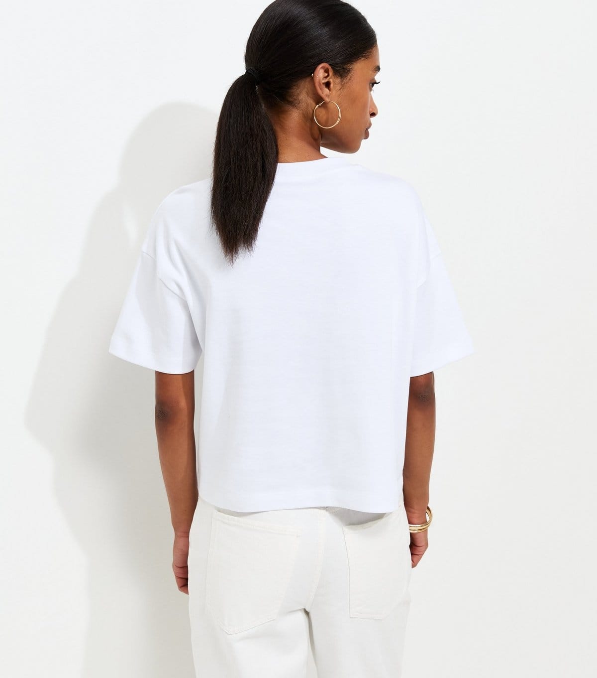 New Look Women's Premium White Heavyweight Cotton Boxy Fit T-Shirt New Look - 4