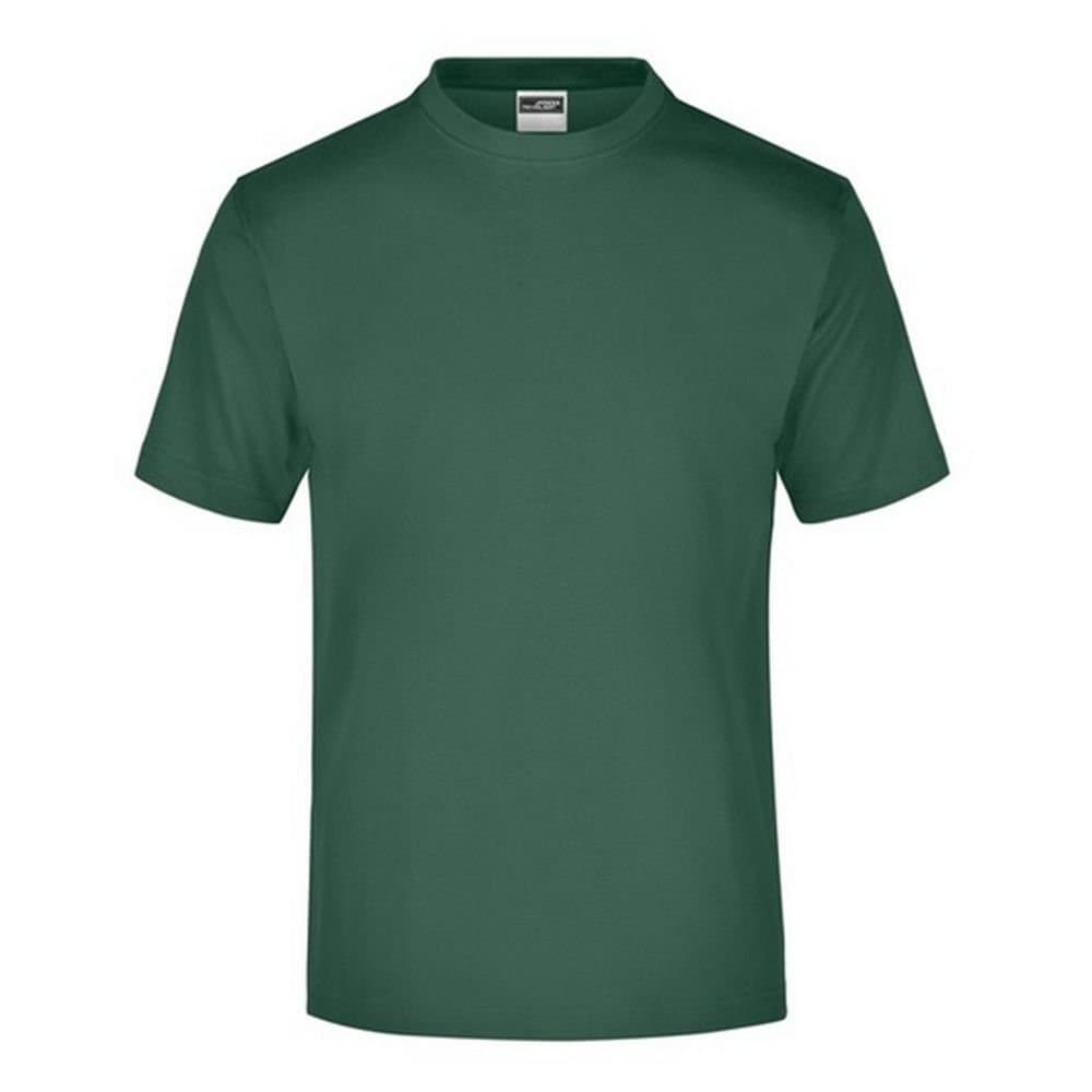 James and Nicholson James and Nicholson Men's Medium Round Neck T-Shirt in Dark Green