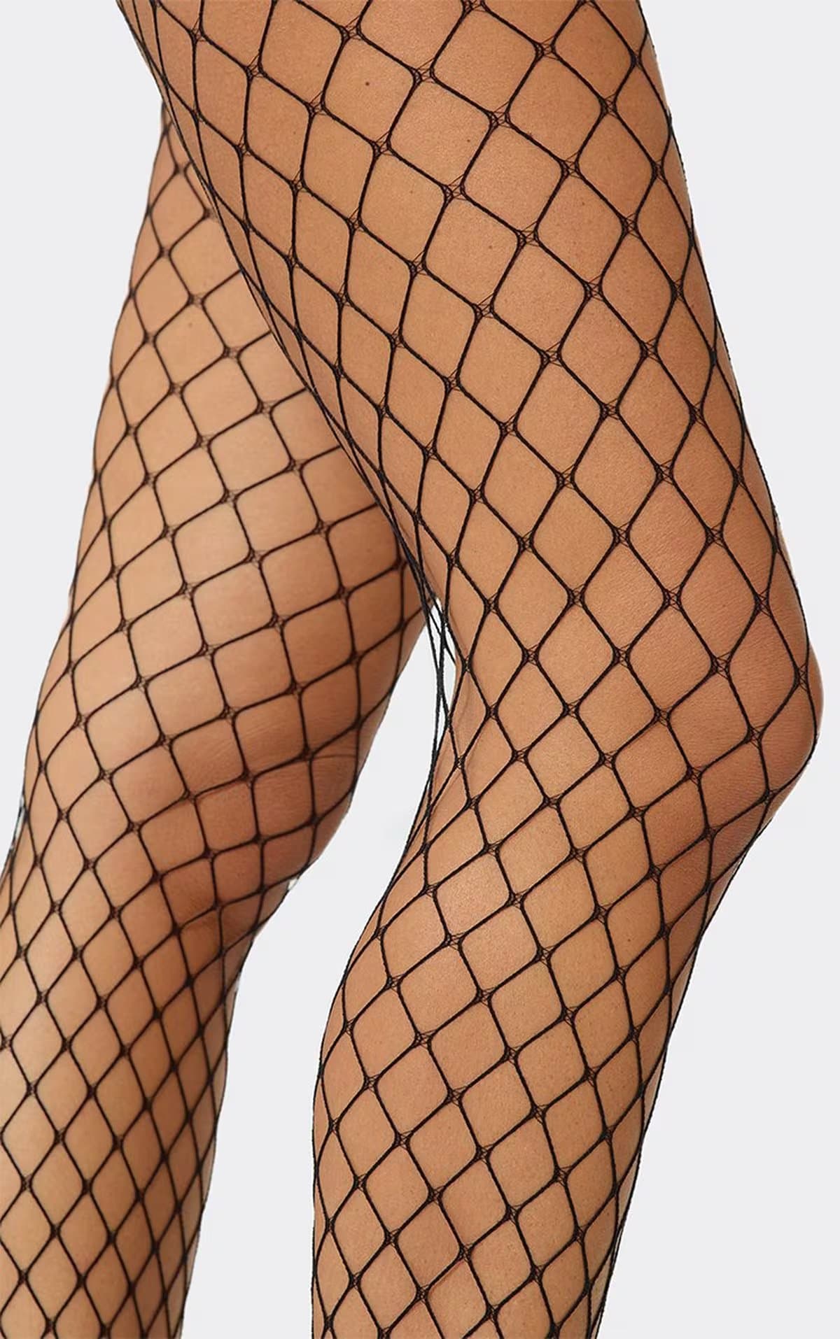 EGO Diamond Shape Tights In Black Fishnet, Women's Size UK 0
