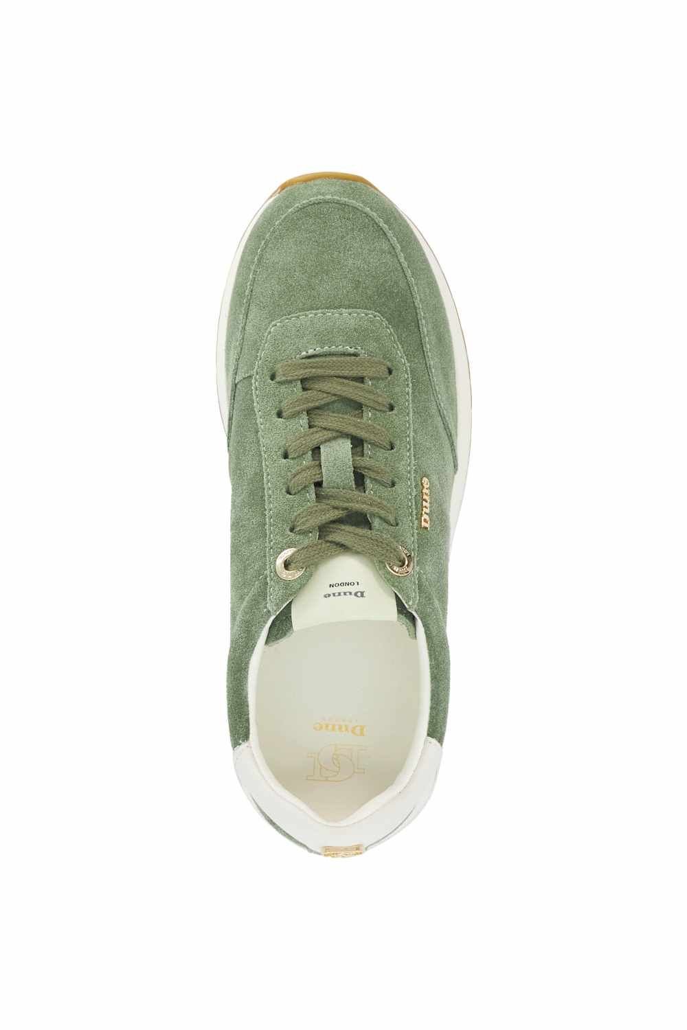 Dune London Dune London Women's 'Ettah' Suede Trainers in Green - 4