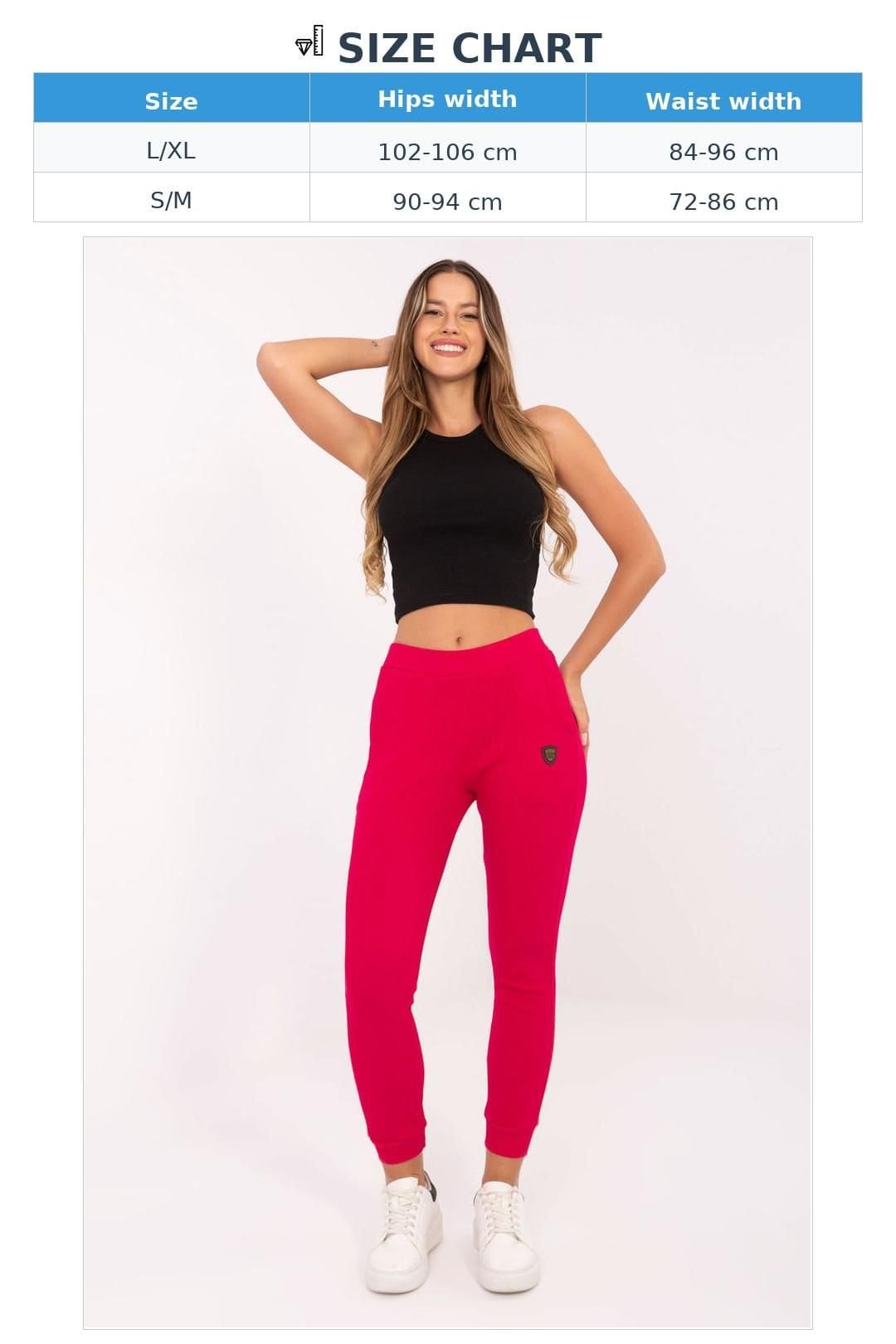 Love Lace Love Lace Women's Casual Cotton Elastane Sweatpants with Rib in Fuchsia - 4