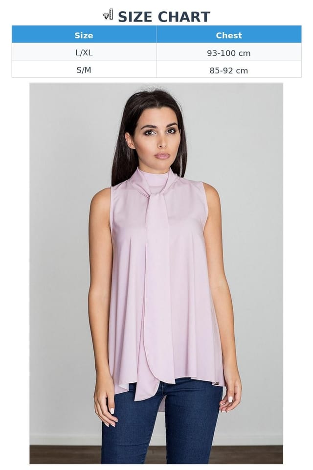 Love Lace Love Lace Women's Flared Smooth Blouse with Front Tie Detail in Pink - 3