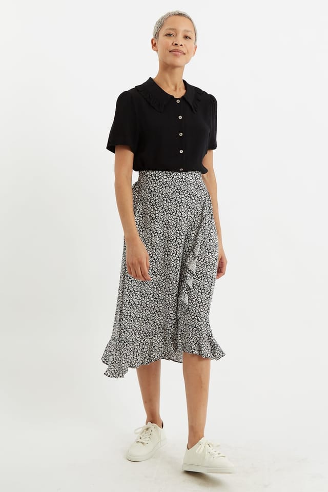 Louche Louche Women's Mara Dazzler Print Frill Midi Skirt - 2