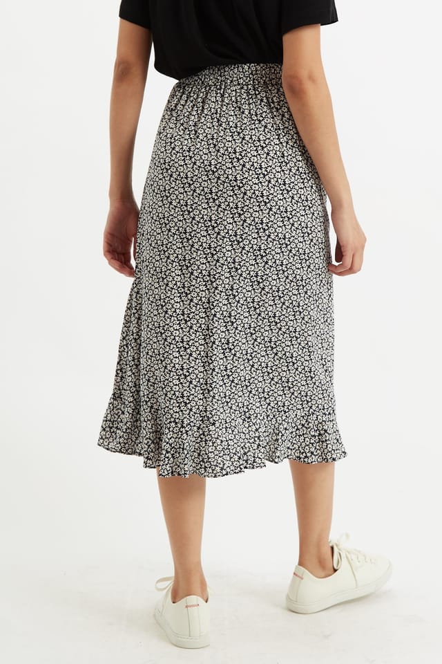 Louche Louche Women's Mara Dazzler Print Frill Midi Skirt - 3