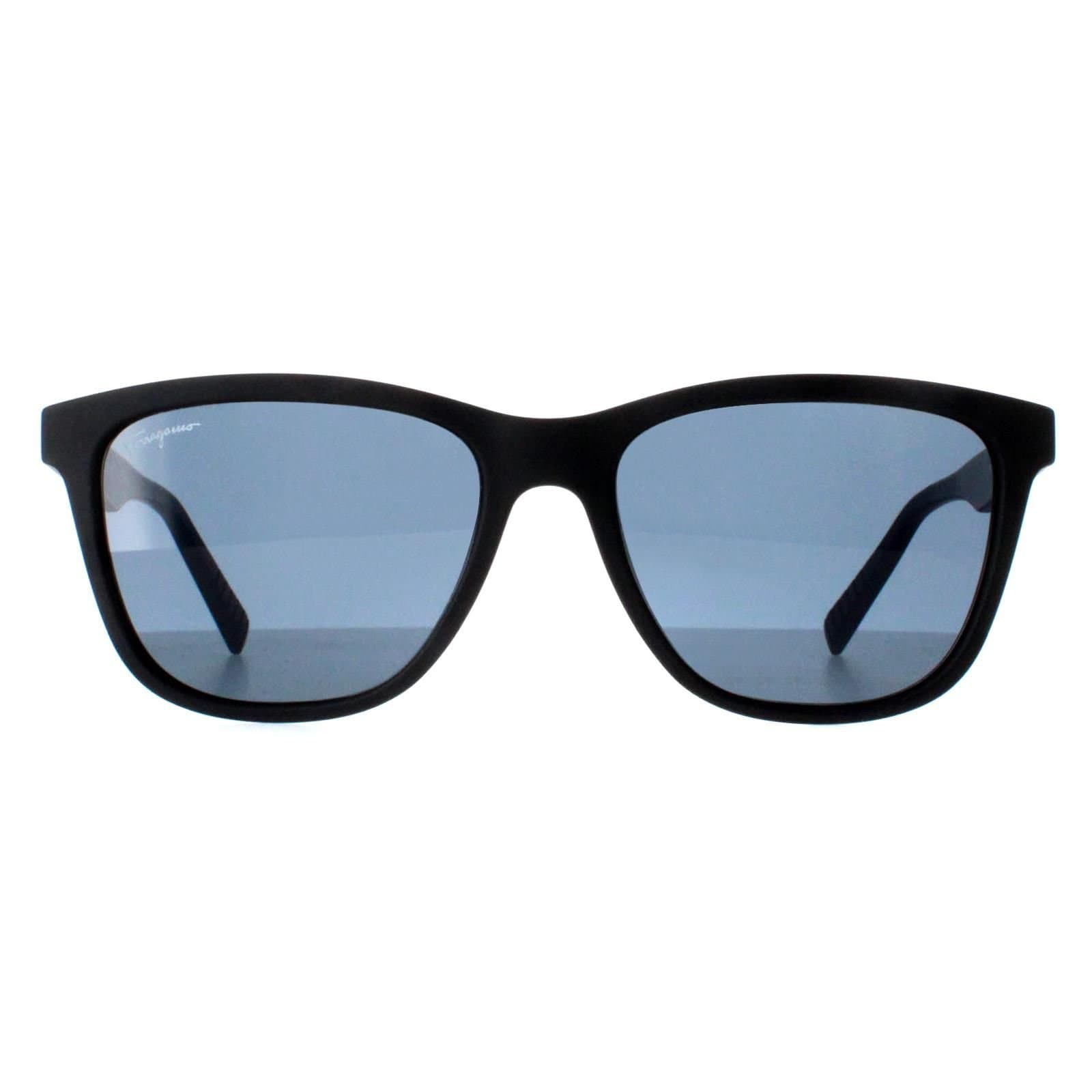 Salvatore Ferragamo Salvatore Ferragamo Men's Rectangle Matte Black Blue SF998S