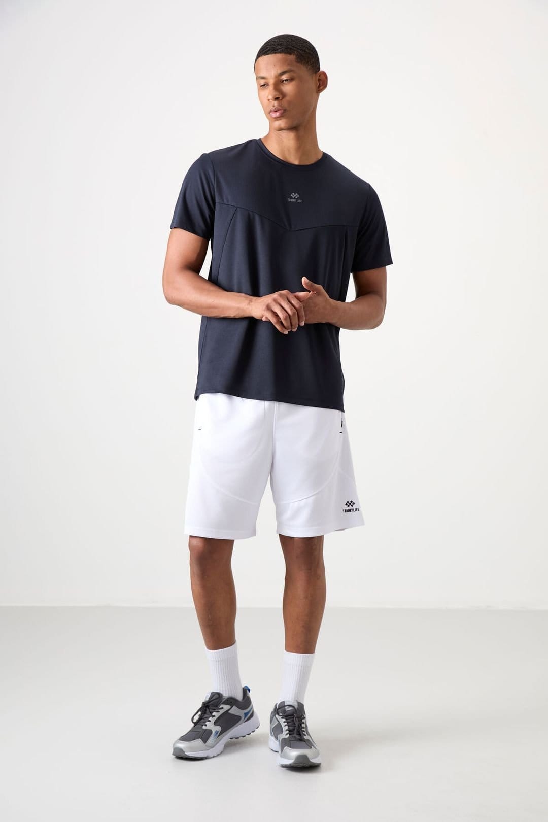 Tommy Life Tommy Life Men's Solid Polyester Crew Neck T-Shirt in Navy - 4