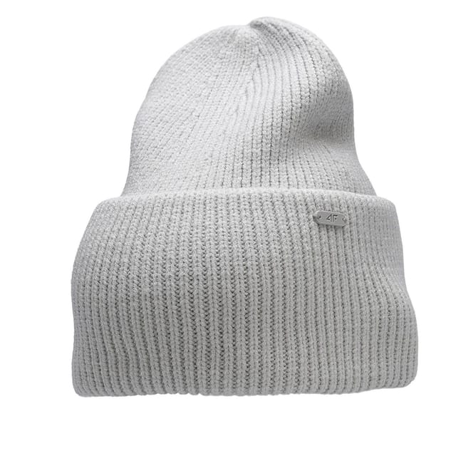 4F 4F Men's H4Z22 CAD00727 Logo Beanie in Light Grey - 2