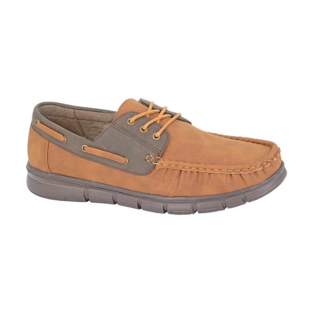 Scimitar Scimitar Men's Boat Shoes in Tan