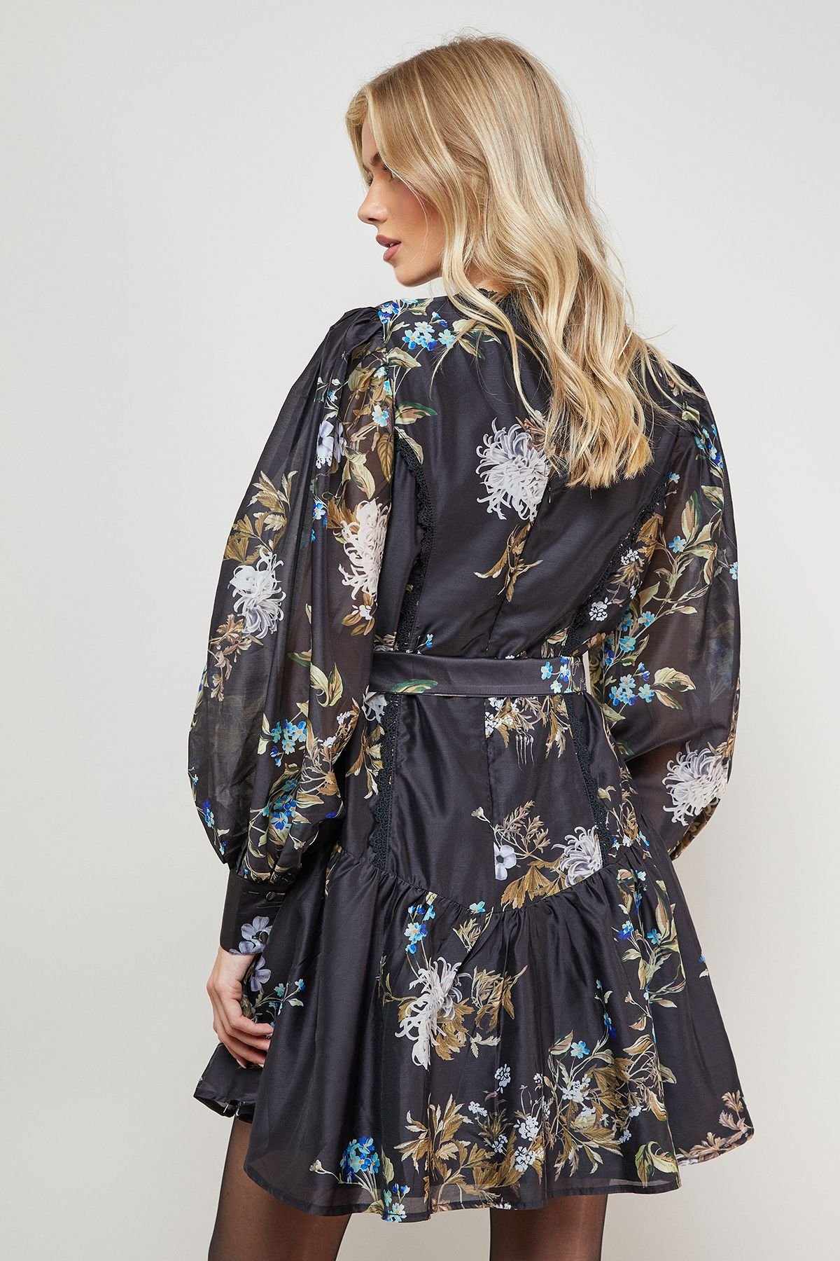 Oasis Oasis Women's Flippy Hem Belted Mini Dress - 4