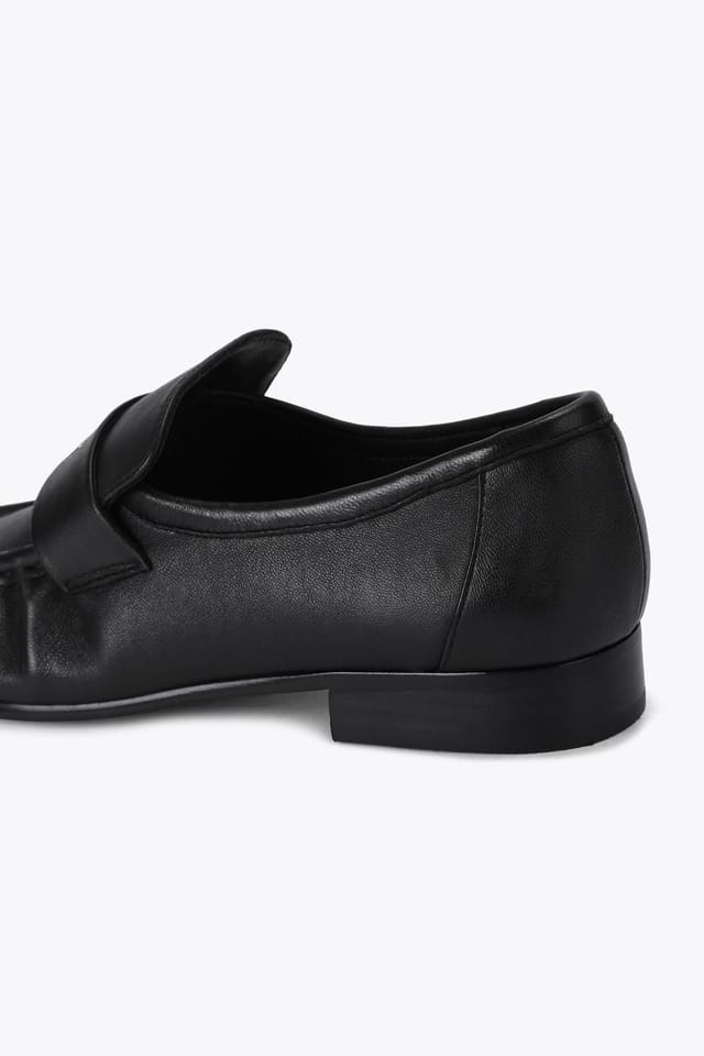 Steve Madden STEVE MADDEN Women's 'Crimsen Black Leather' Leather Flats - 3