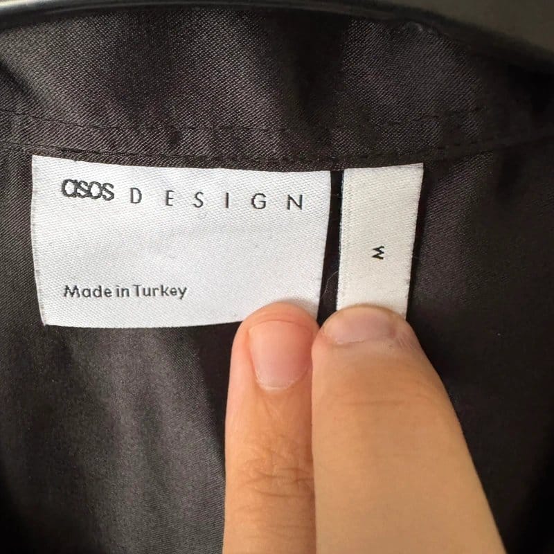 ASOS Black Satin Button-Up Shirt