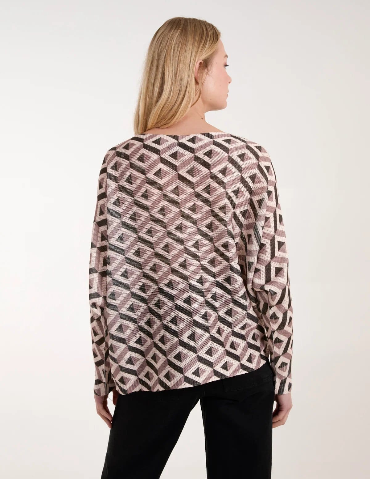Blue Vanilla Geometric Print Top - 4