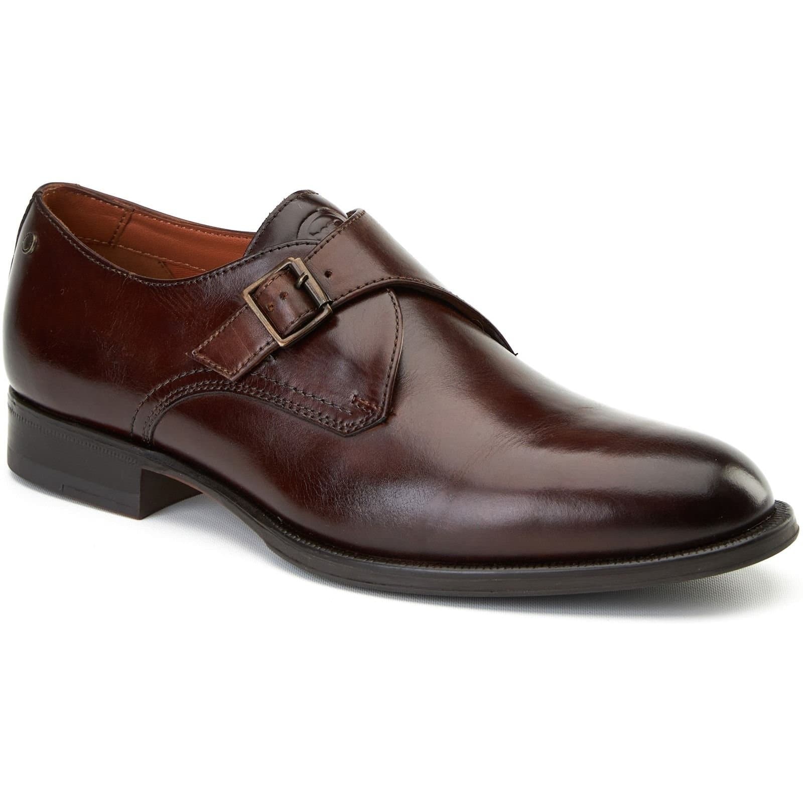 Base London Base London Men's Faraday Single Monk Shoe in Brown