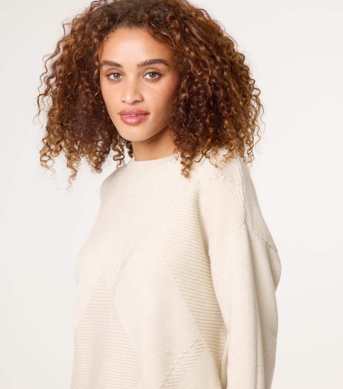 Blue Vanilla Blue Vanilla Stone Ribbed Panel Jumper