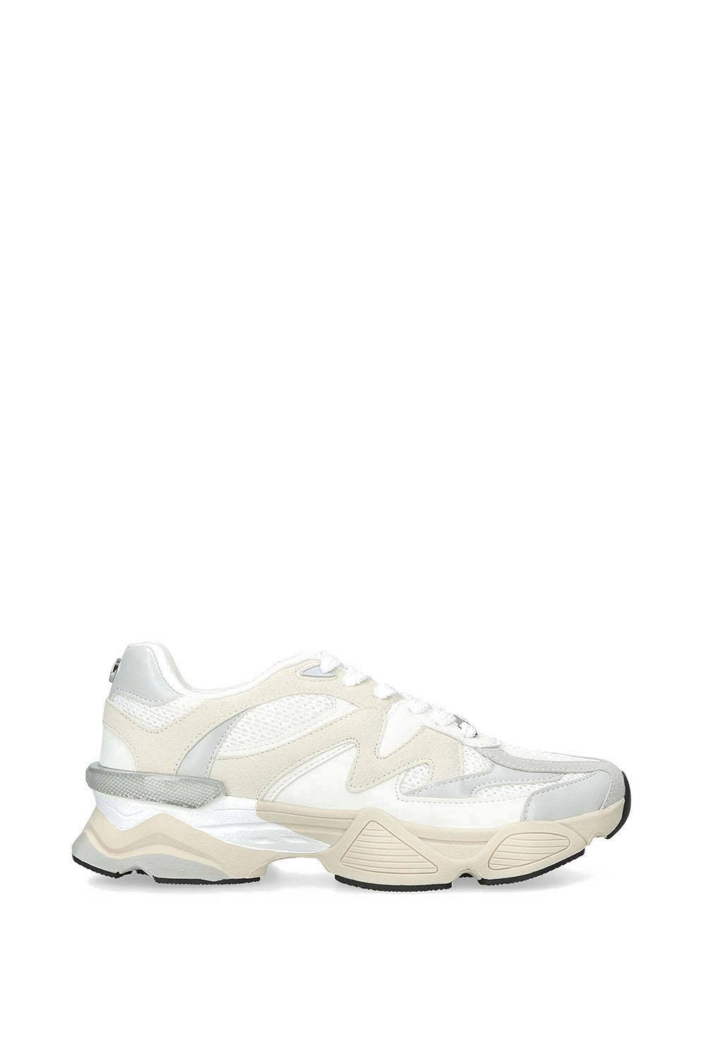 Steve Madden STEVE MADDEN Women's 'Speeder White' Fabric Trainers in White - 3