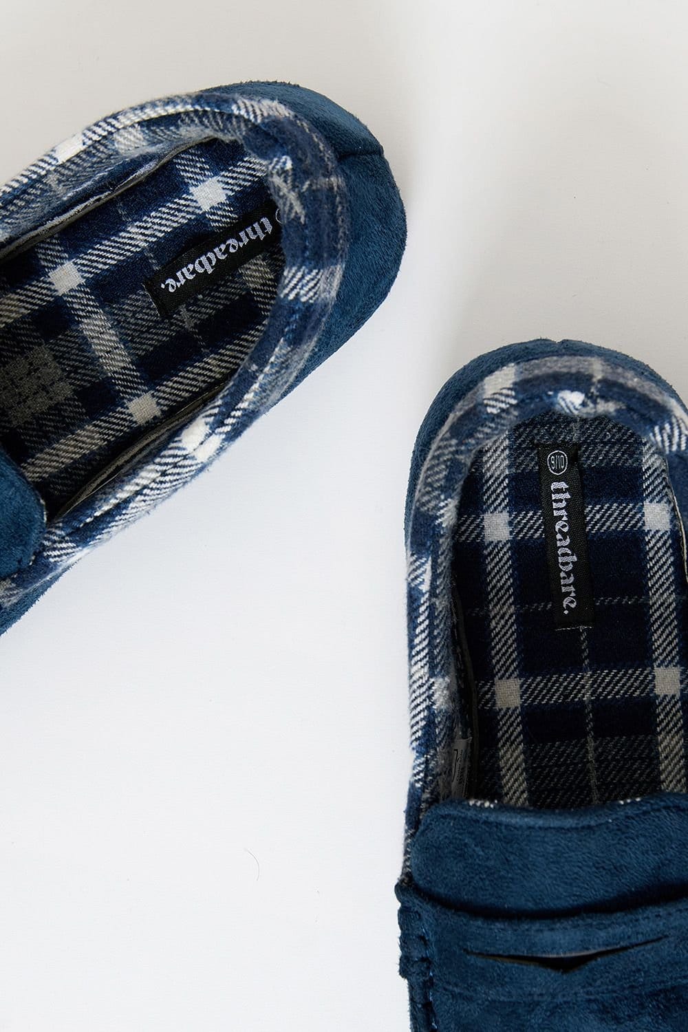 Threadbare Threadbare Men's Faux Suede Trim Moccasin Slippers in Navy - 4