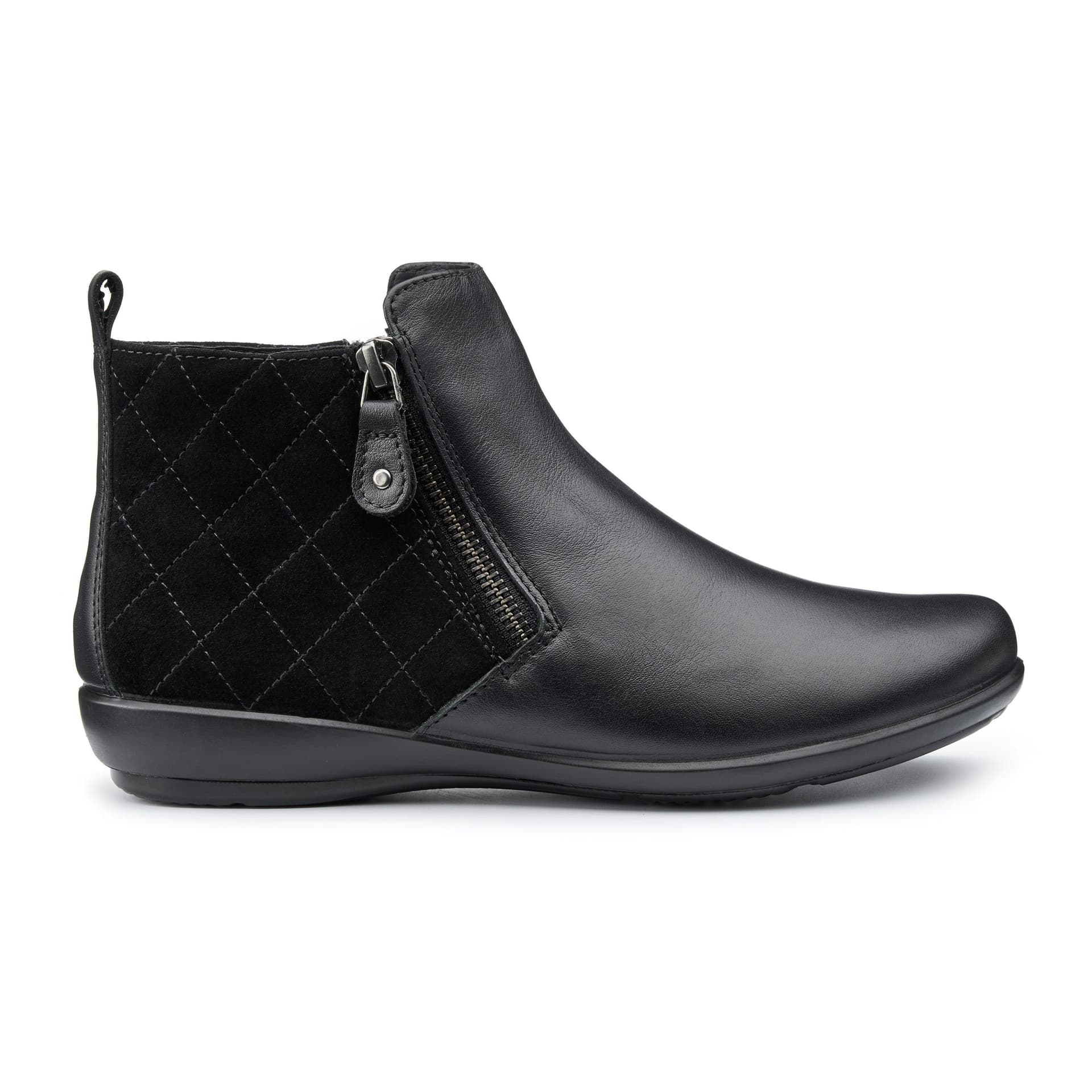 Hotter Hotter Women's Wide Fit 'Winchester' Quilted Boots in Black