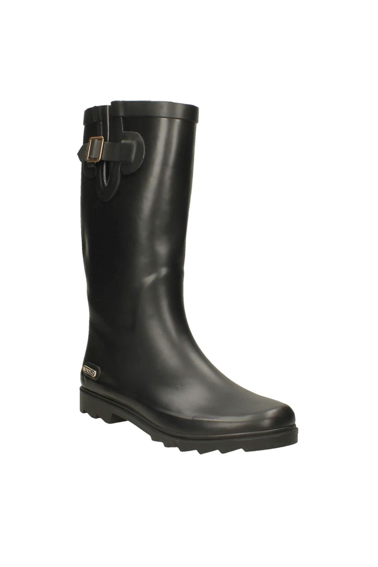 Elle Sport Elle Sport Women's Buckle Detail Wellington Boots in True Black