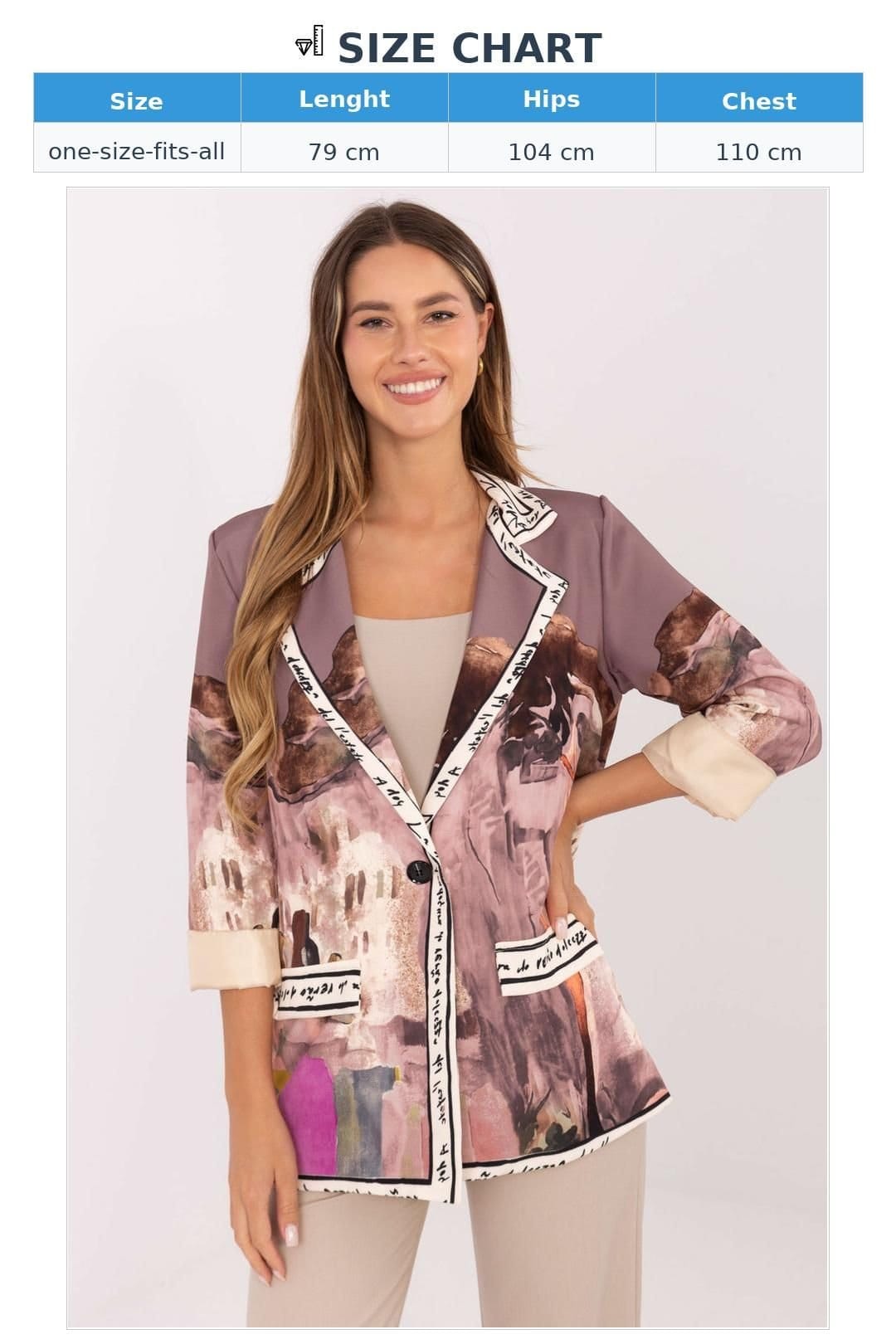 Love Lace Love Lace Women's Printed Viscose Blazer for Work & Casual Wear in Mauve - 4