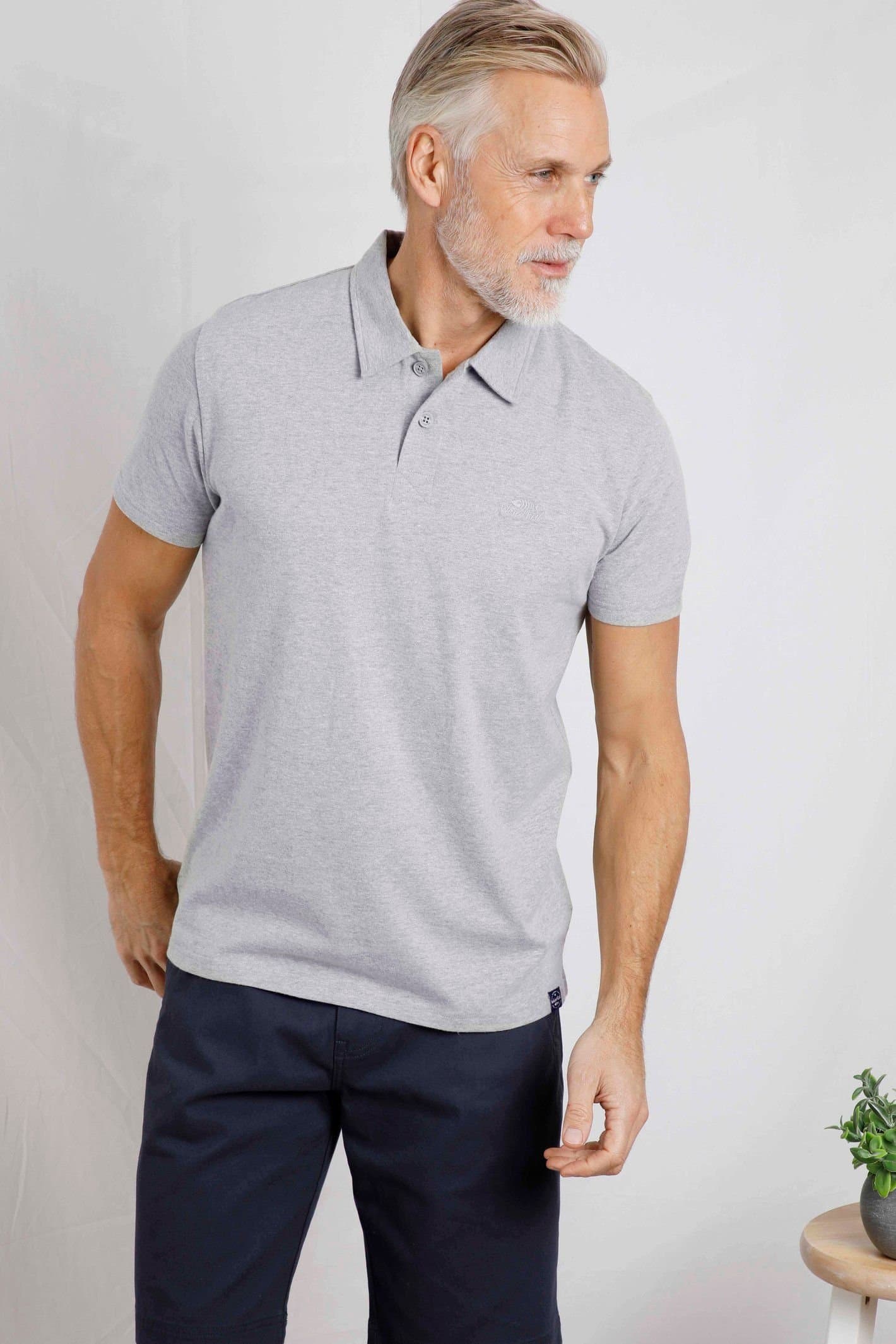 Weird Fish Weird Fish Men's Jetstream Polo Shirt in Mid Grey