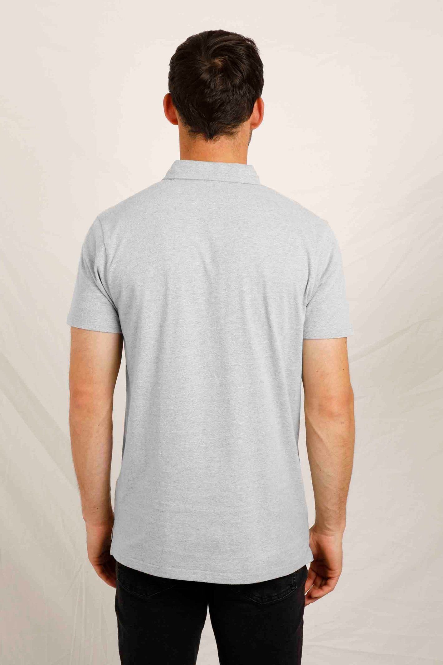 Weird Fish Weird Fish Men's Jetstream Polo Shirt in Mid Grey - 3