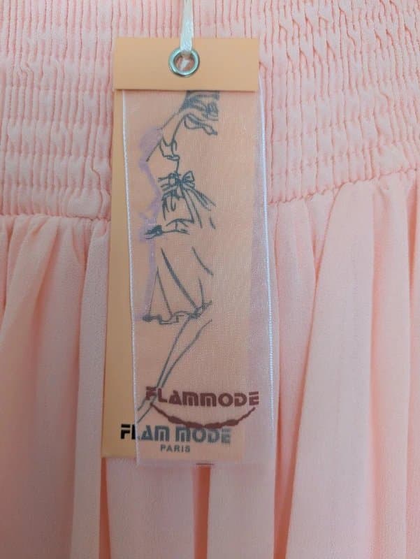 Flamode Paris Flamode Paris Embellished Maxi Dress Peach Pink Prom Evening Gown Fits up to Size 14