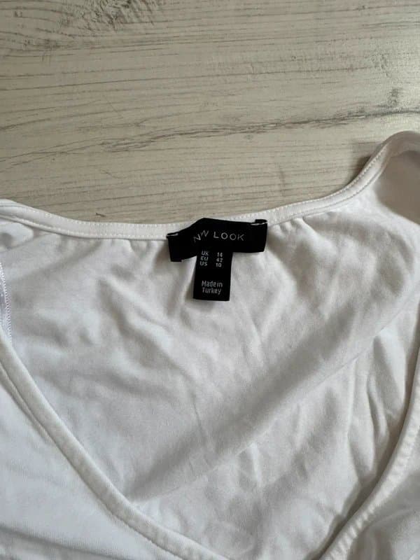 New Look New look white frill sleeve crop top