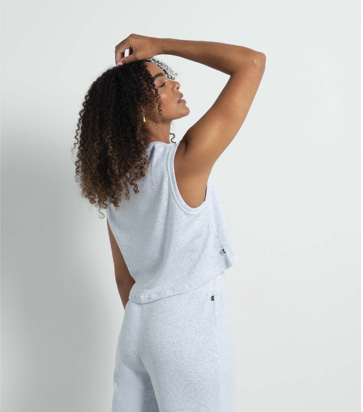 Rise Women's by Zara McDermott Light Grey Sleeveless Ribbed Vest Rise New Look - 3