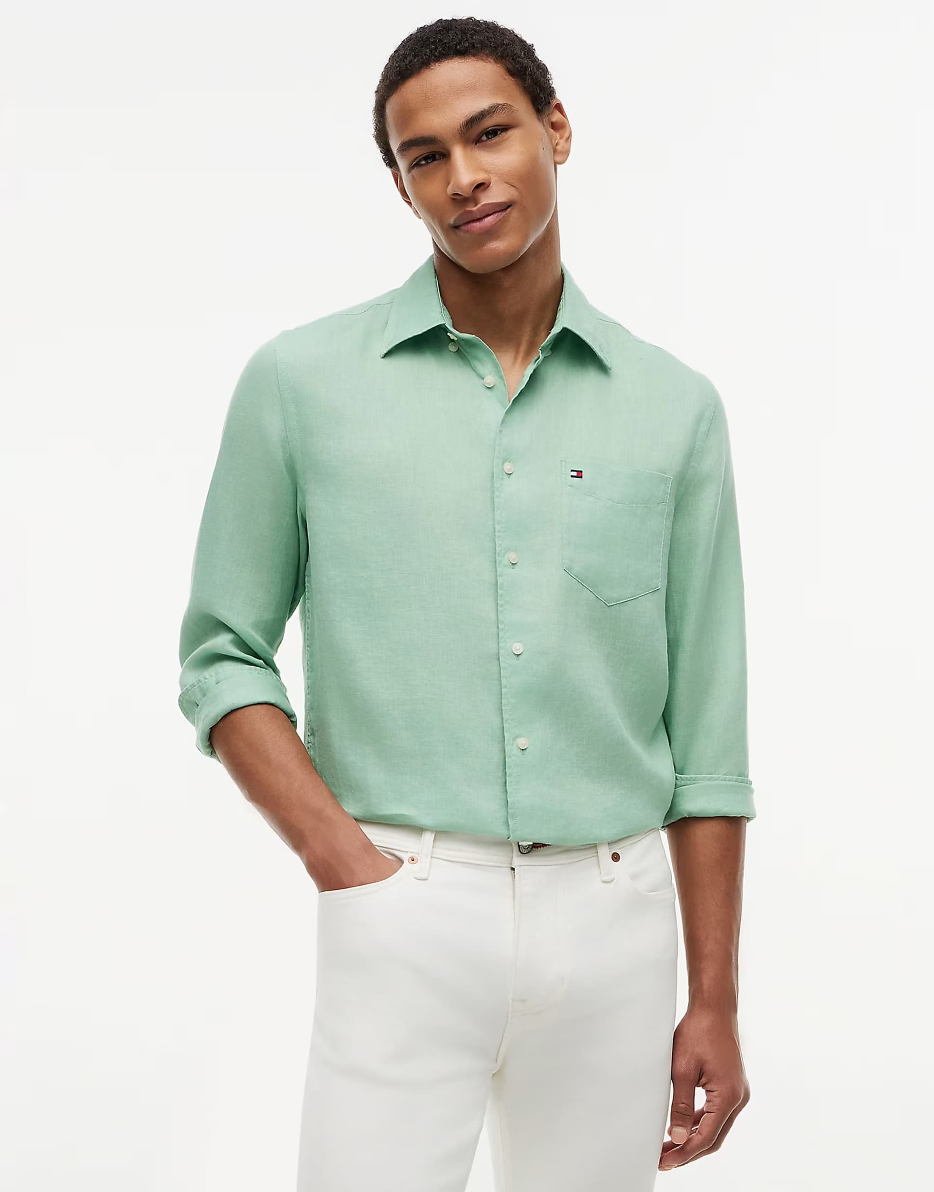 ASOS Tommy Hilfiger Light Green Linen Shirt