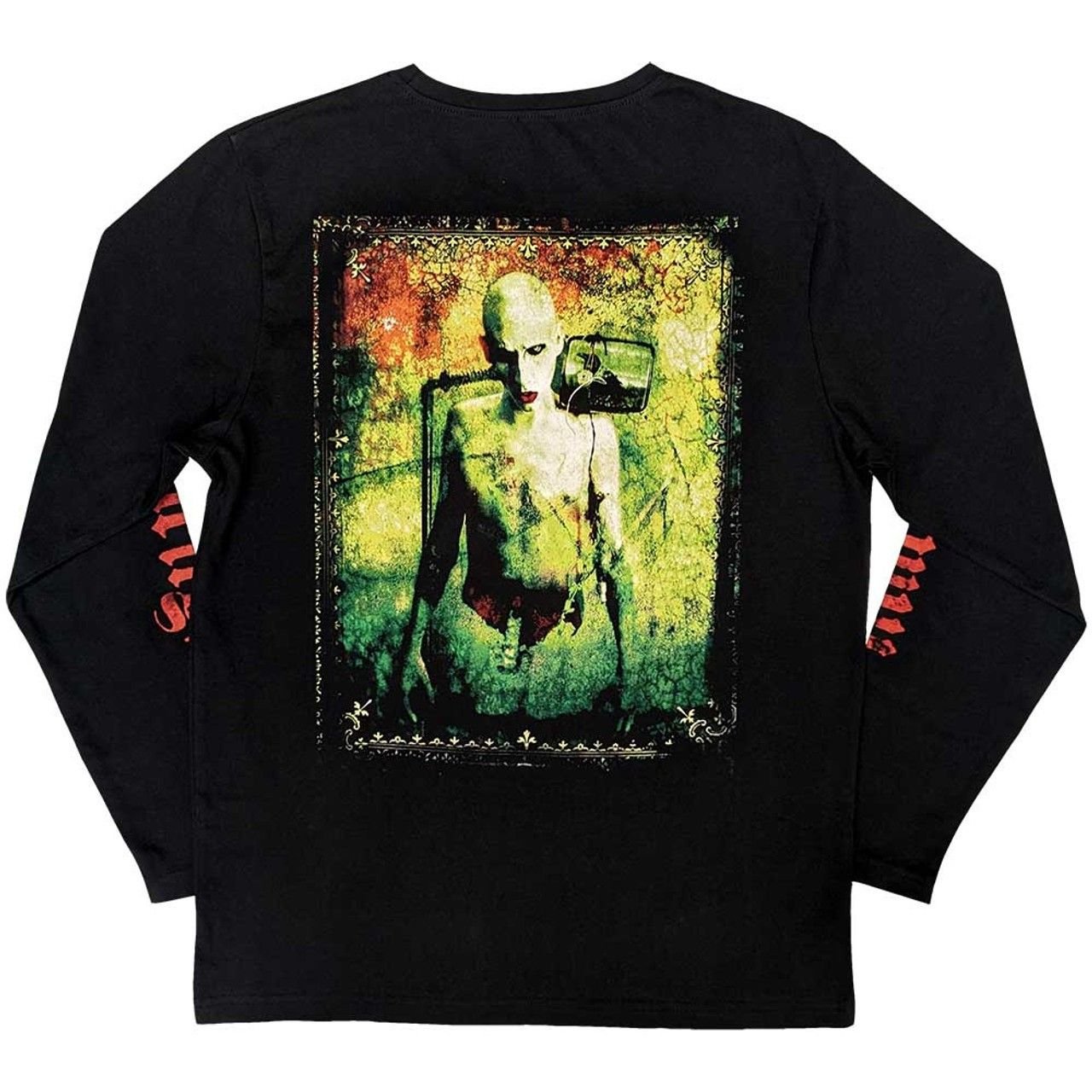 Marilyn Manson Marilyn Manson Men's Death Back & Sleeve Print Long-Sleeved T-Shirt in Black - 2