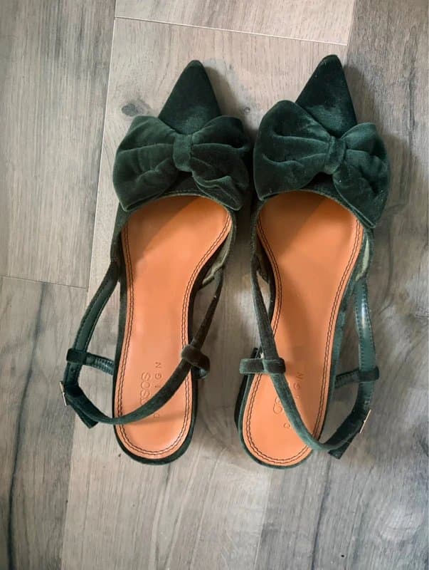ASOS Design Green Velvet Heels