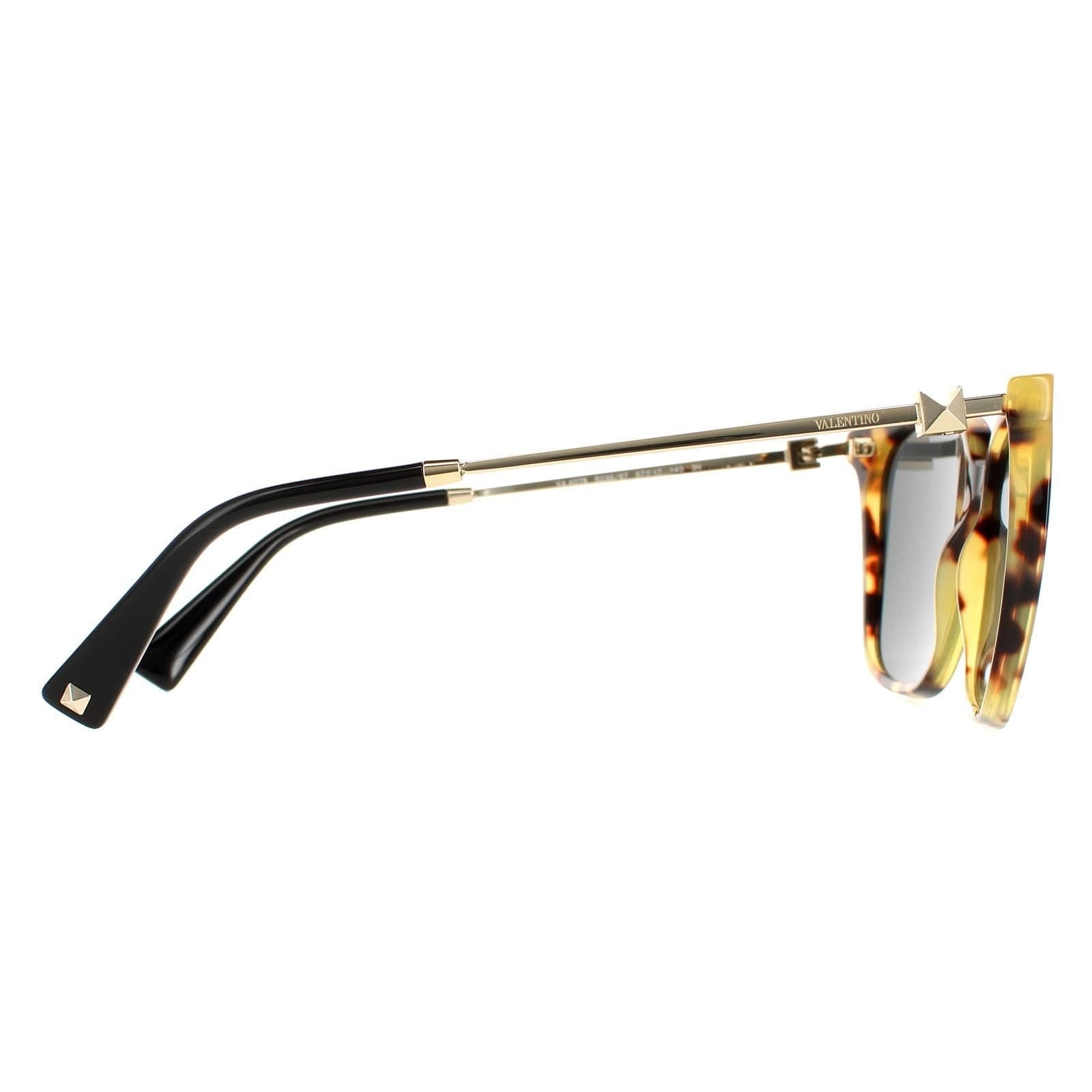 Valentino Valentino Women's Square Havana Smoke Grey VA4078 in Brown - 4