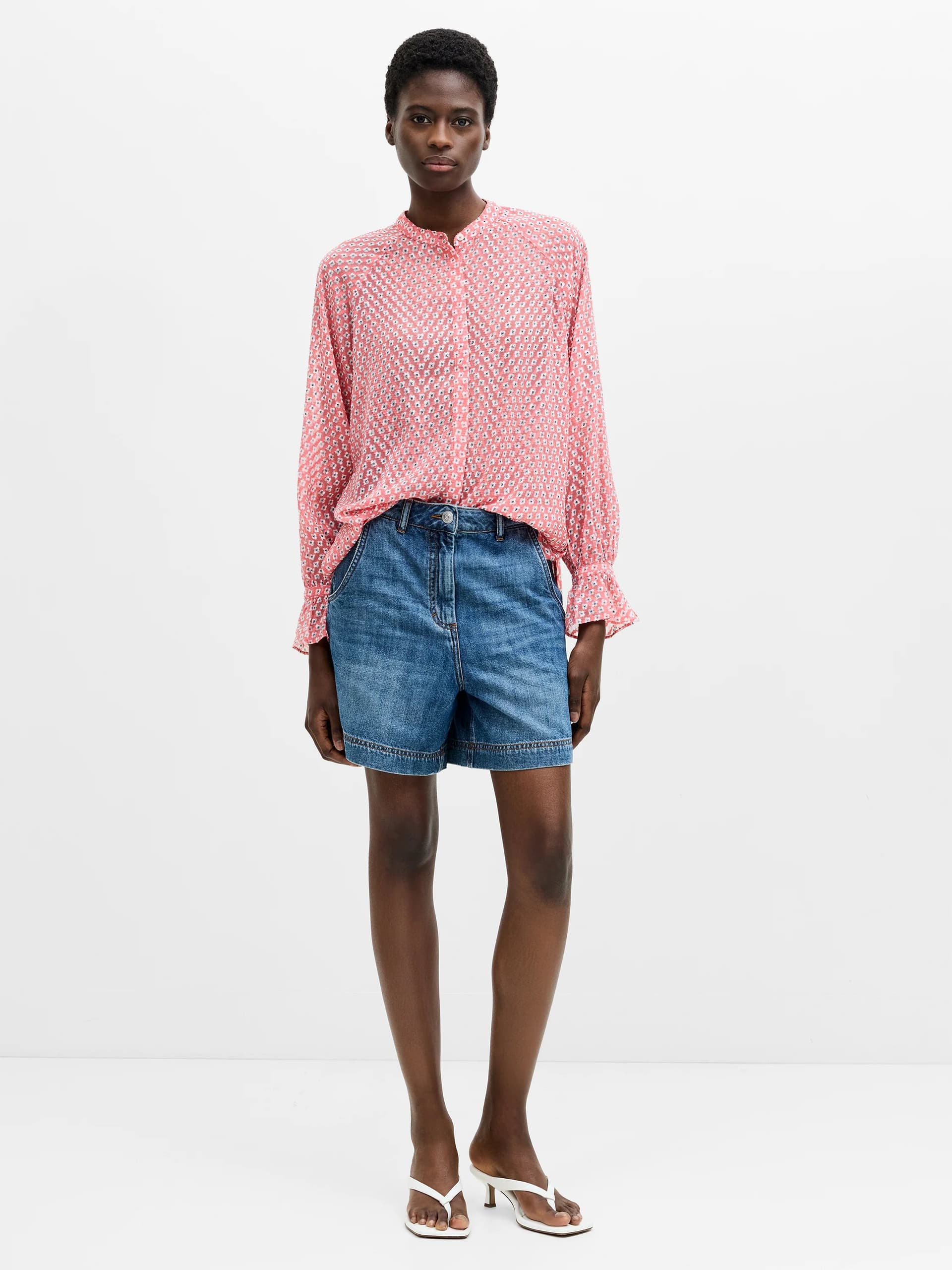 French Connection Abilene Fil Coupe Shirt Raspberry Pink