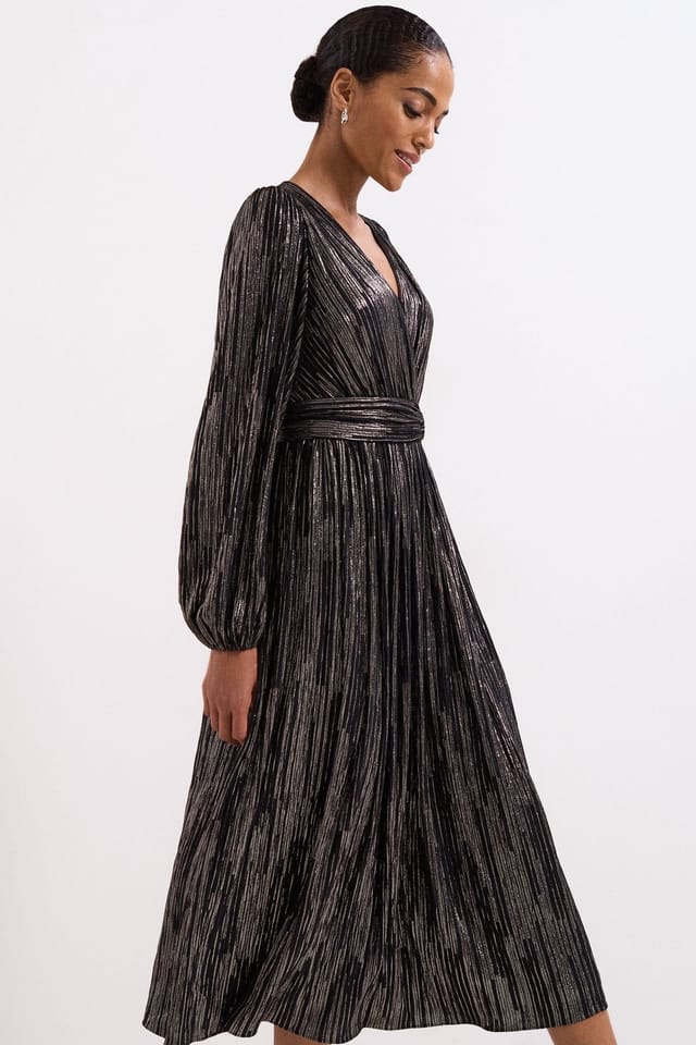 Phase Eight Phase Eight Women's Emre Stripe Dress in Charcoal - 3