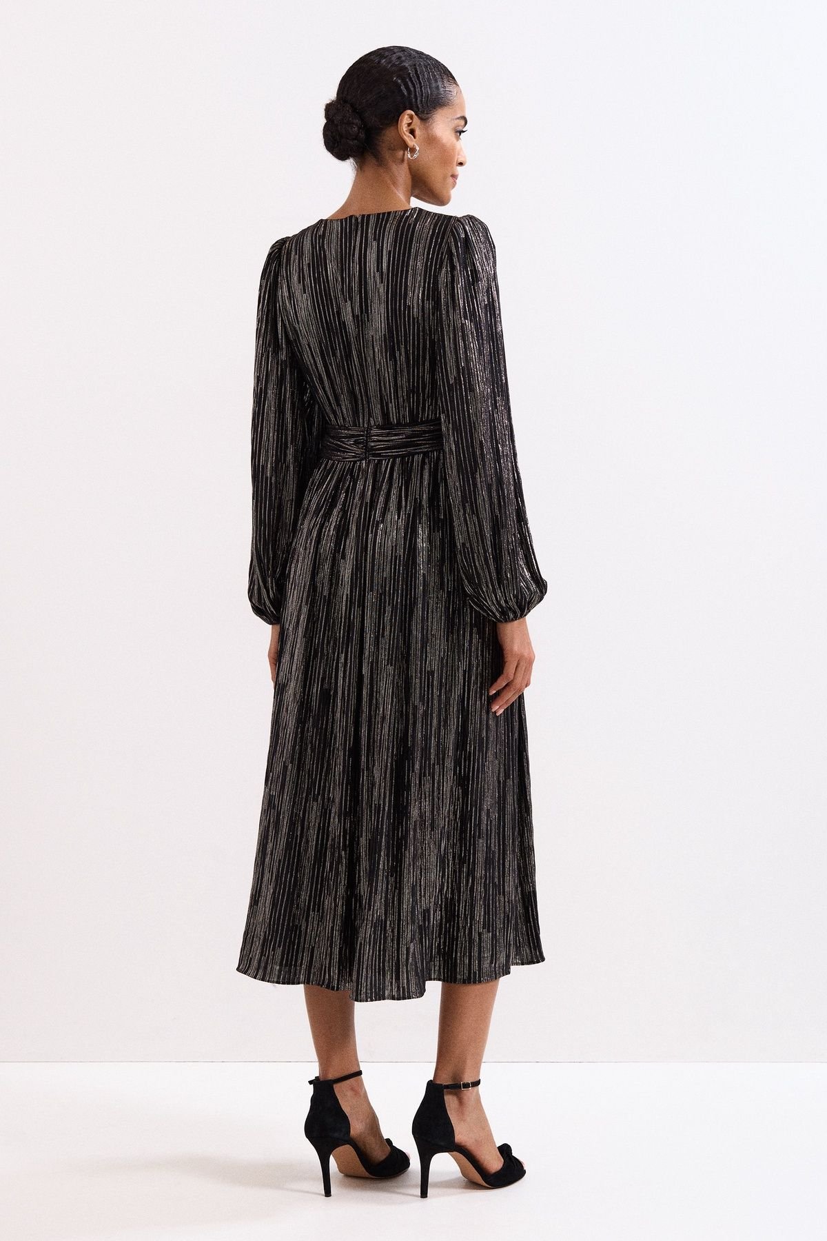 Phase Eight Phase Eight Women's Emre Stripe Dress in Charcoal - 4