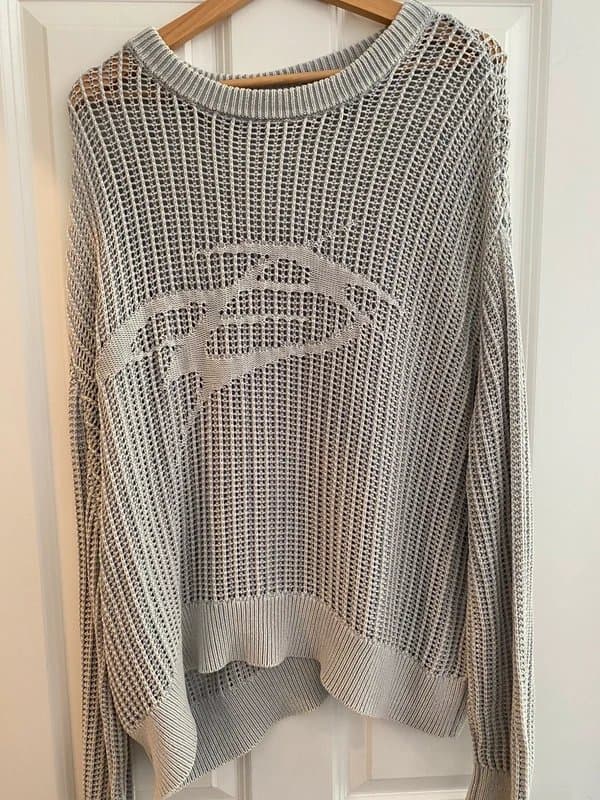 Bershka Bershka men’s Faded-effect mesh sweater, grey
