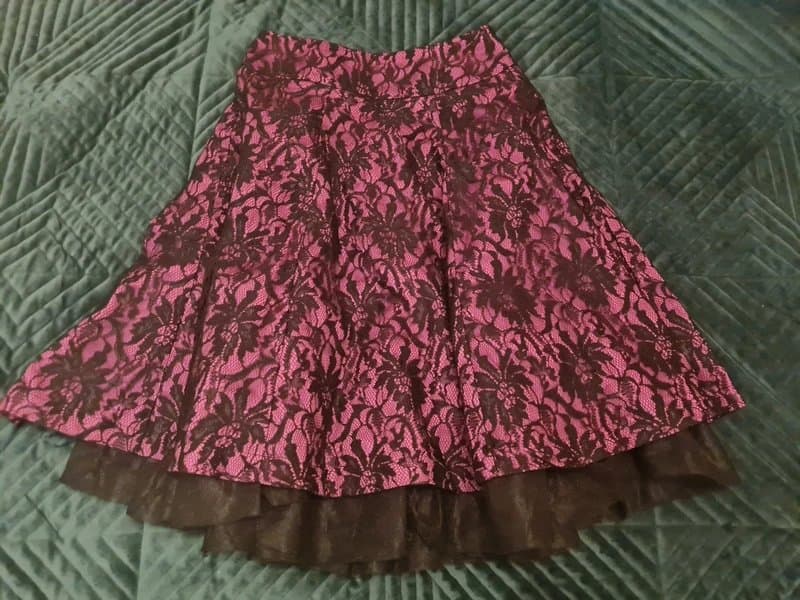 ASOS ASOS Retro A-line lace skirt with tulle underskirt