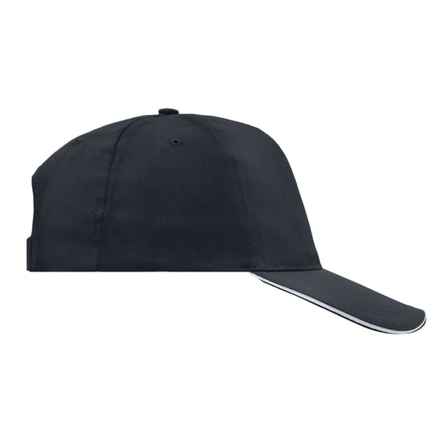 Myrtle Beach Myrtle Beach Men's Promo 5 Panel Sandwich Peak Cap in Black - 3