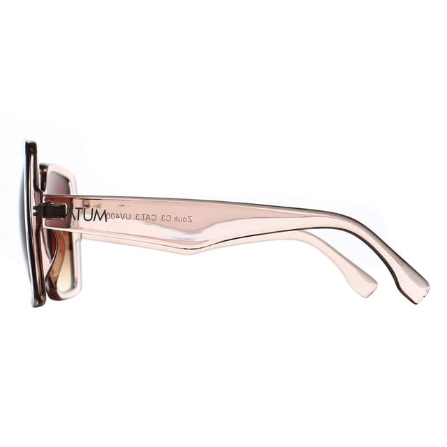 Atum Atum Women's Square Shiny Transparent Beige Brown Gradient Zouk - 3