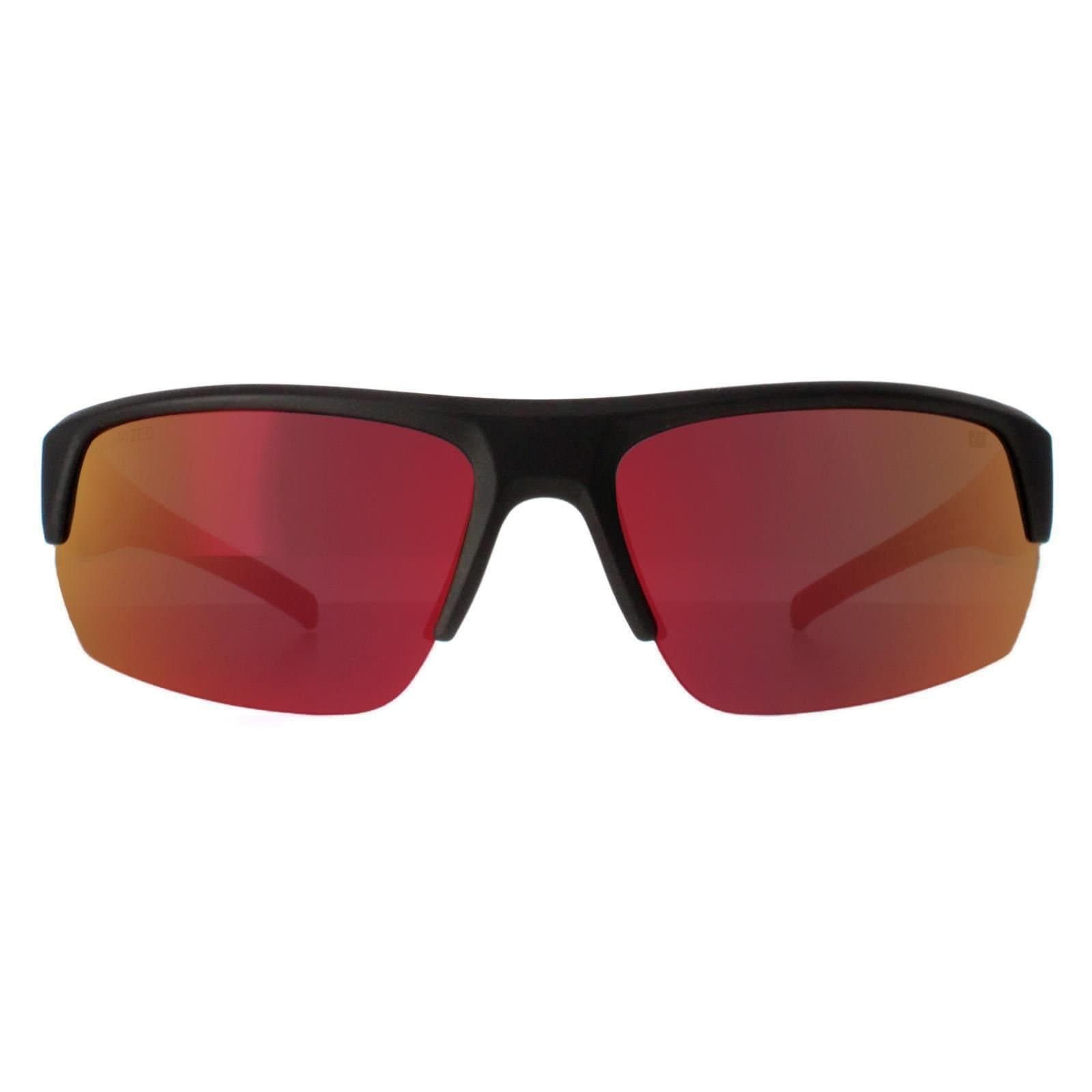 Caterpillar Caterpillar Men's Semi Rimless Matte Metallic Grey Red Mirror Polarized CTS-8022