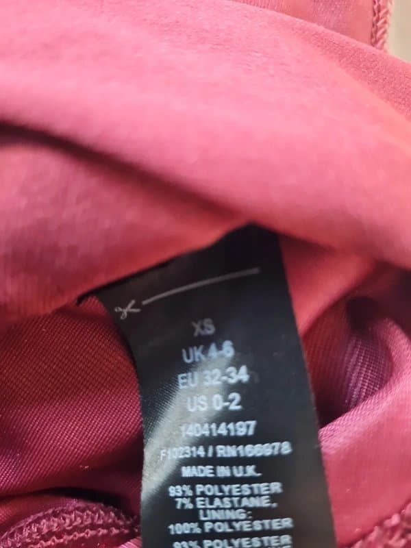 ASOS Asos Burgandy velour fitted cami top xs new